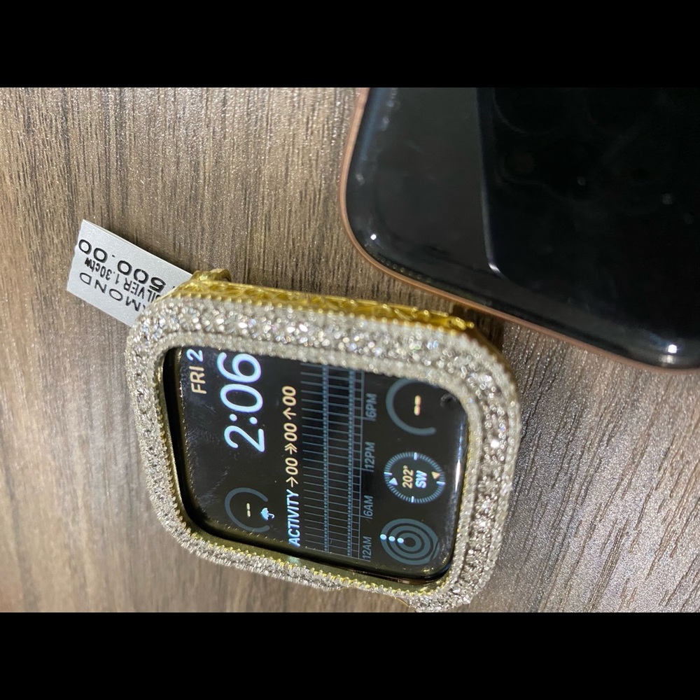 Genuine Real Diamond Bezel for Apple Watch all series custom made free appraisal - Picture 3 of 17